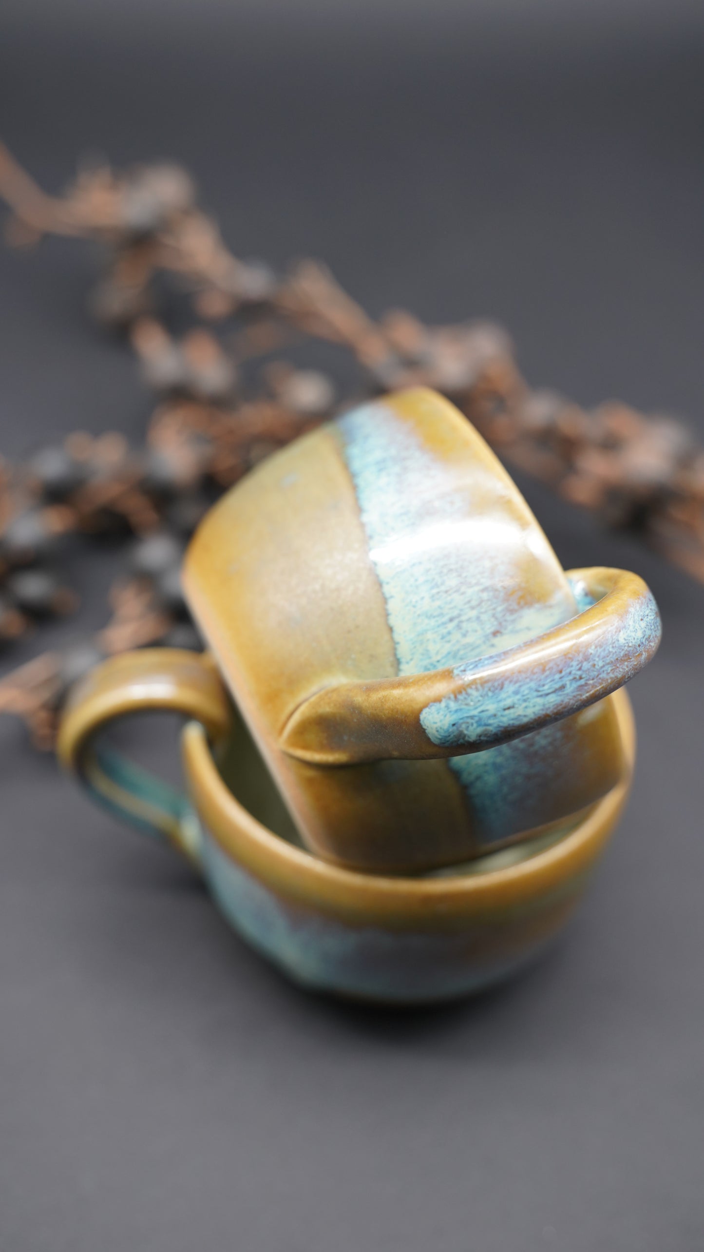 Caramel gloss Tasse mit Henkel