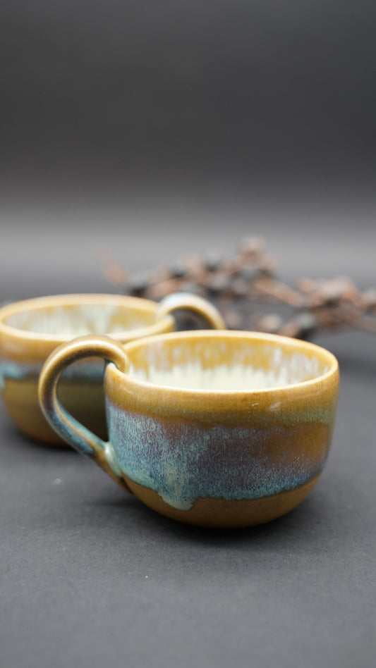 Caramel gloss Tasse mit Henkel
